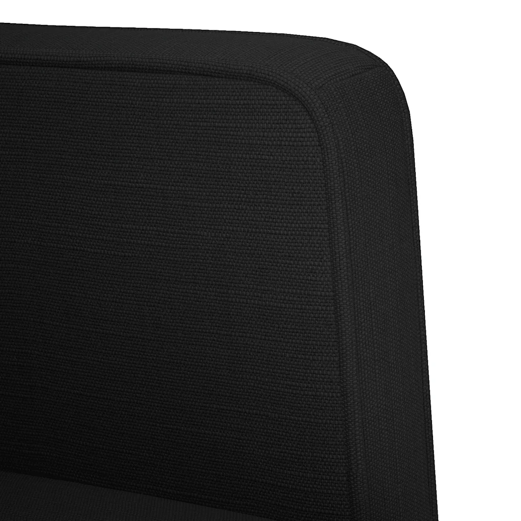 Divano Poltrona | Sedia con Braccioli Nero 53 cm in Tessuto