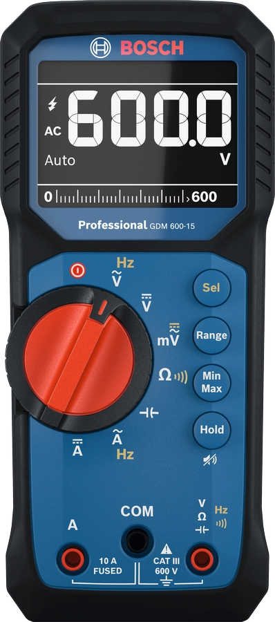 Multimetro digitale Bosch per valori RMS max 600V GDM 600-15