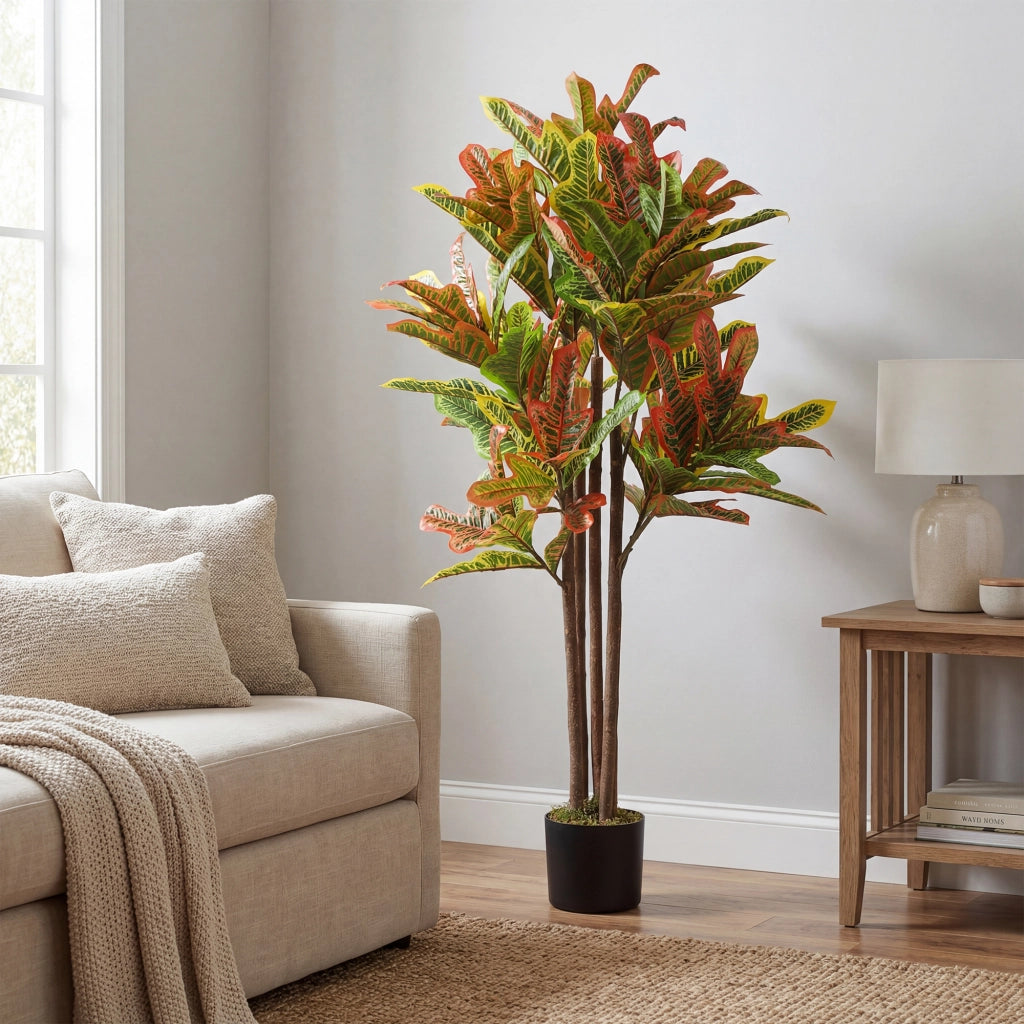 Pianta Artificiale Decorativa ¨C Minimal ¨C Multicolor con Vaso 120 cm