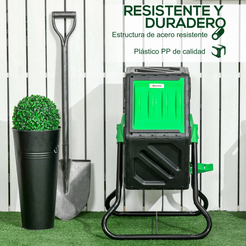 Compostatore da Giardino 65L ¨C Minimal ¨C Grigio 60x49x77 cm