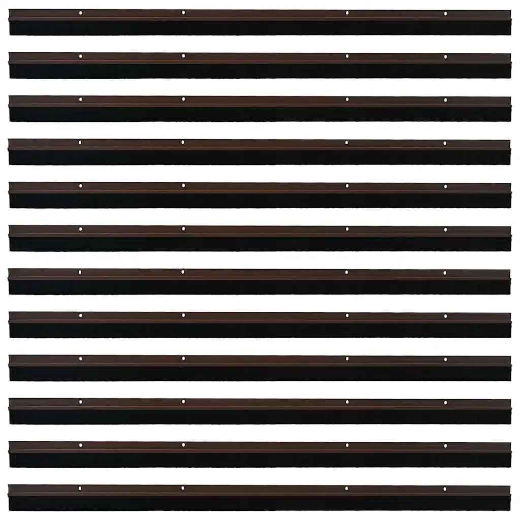 Spazzole per porte a vite 12 pz Marrone 100 cm CFW2101528