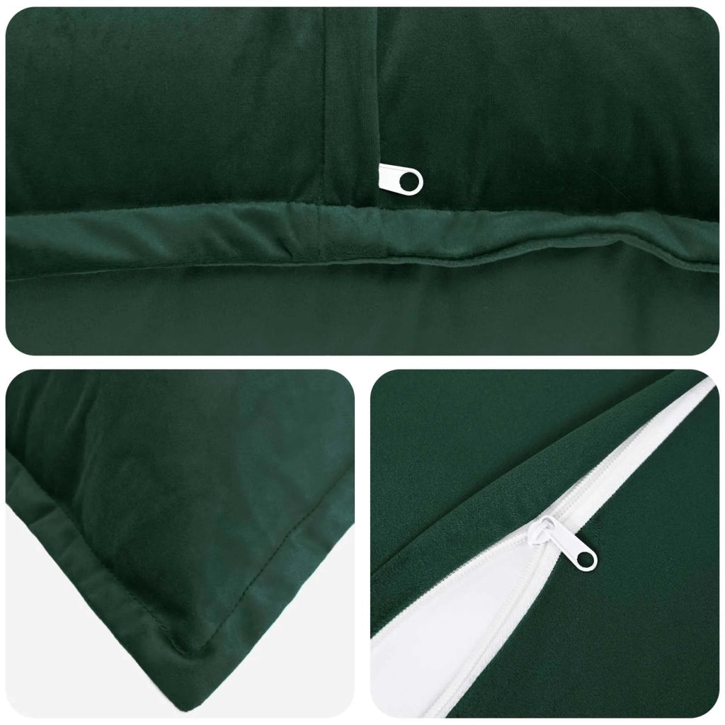 Federa 2 pcs HOUTEN Verde Scuro 70 x 70 cm Velluto 921279