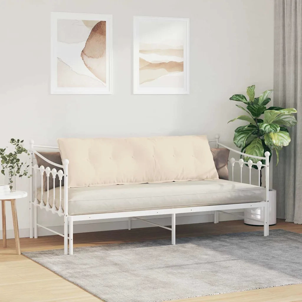 Cuscino per Schiena Beige 160 x 50 cm Tessuto in Microfibra 42014907