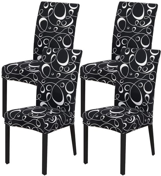 Set di sgabelli da tavolo pieghevoli per sala da pranzo - set di 4 - polyester - confortevole