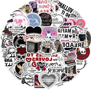 Sticker Vinile Premium Colorati per Laptop e Telefono - Set da 50 pezzi