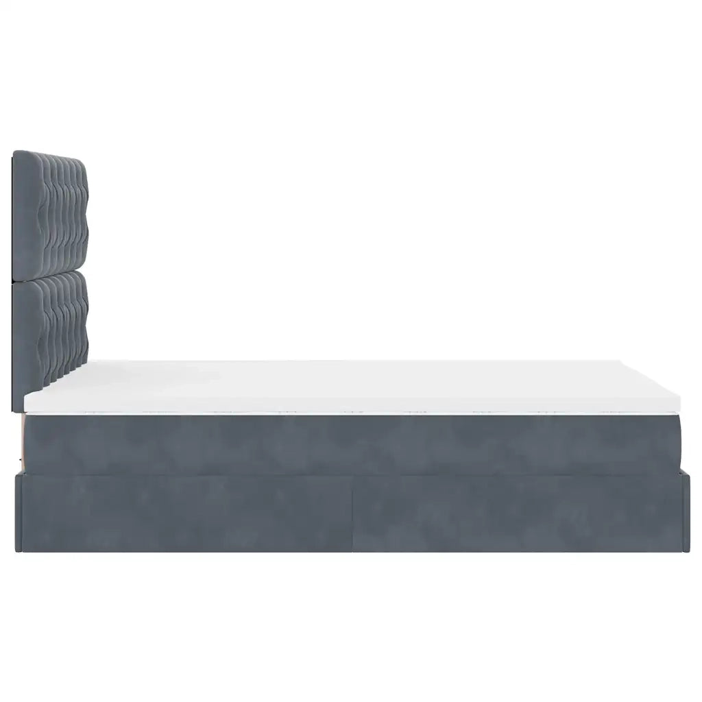 Struttura Letto Pouf con Materassi 120x200 cm Velluto 3313536