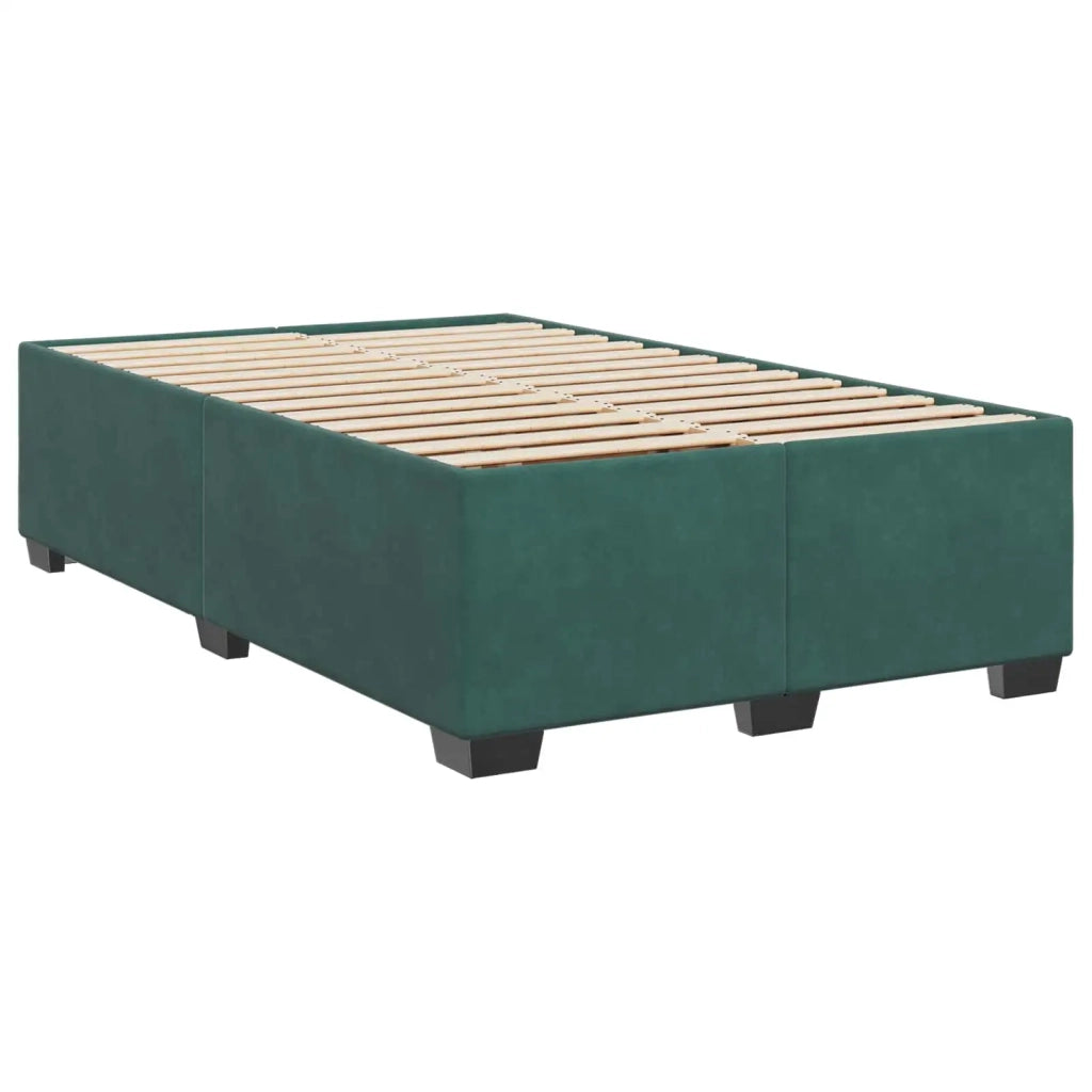 Letto con Box Spring, Materasso e LED Verde Scuro 120 x 190 cm 3452135