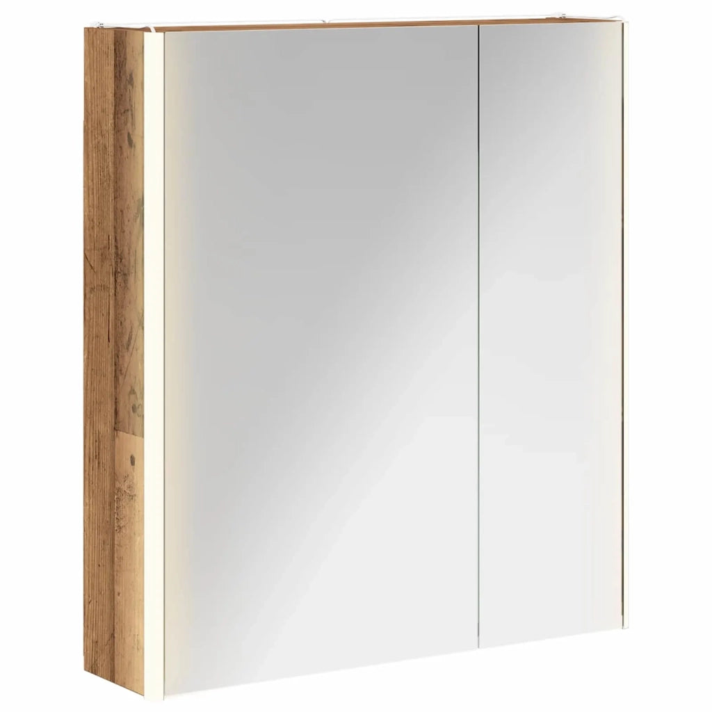 Mobiletto per specchio da bagno Legno vecchio 889245