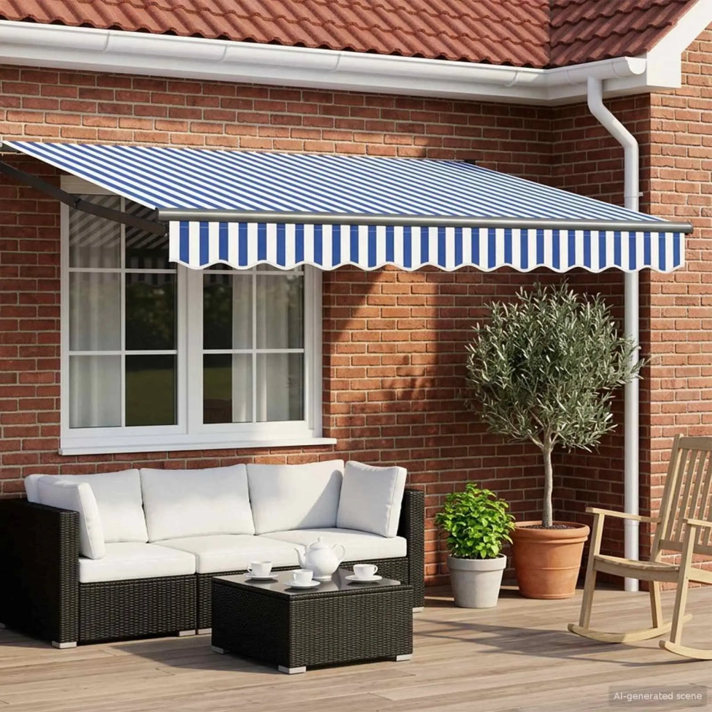 Tenda retrattile manuale con LED 3 x 2,5 m 3419417