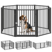 Recinto per Cani ¨C zephmum ¨C Nero, 8 Pannelli Pieghevoli