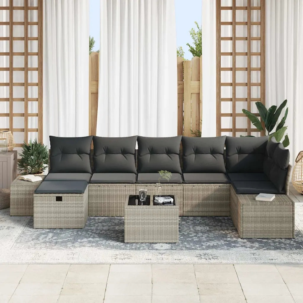 Set di divani con cuscino 8 pcs polyrattan 3360743