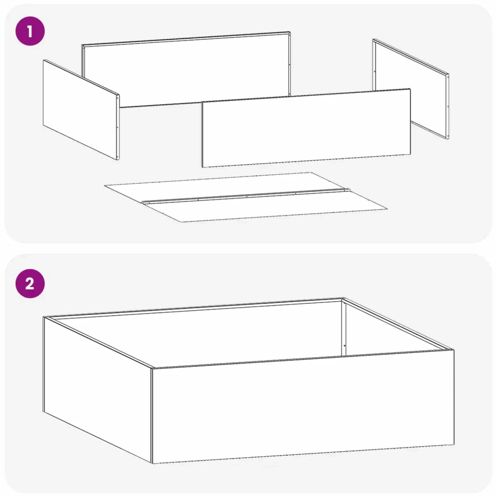 Vaso da giardino Antracite 80 x 80 x 30 cm 8005068