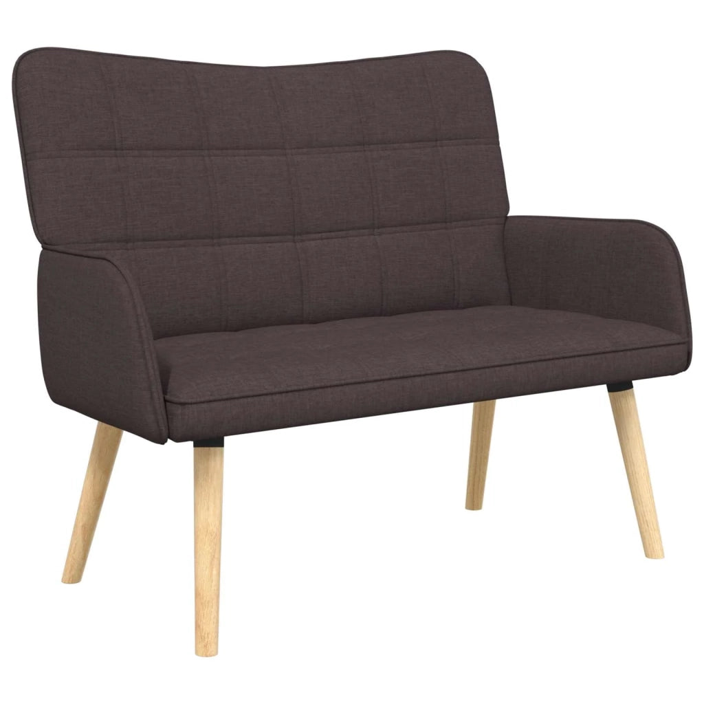 Sofa a Due Posti Marrone Scuro 115 x 61 x 87 cm Tessuto 42028895
