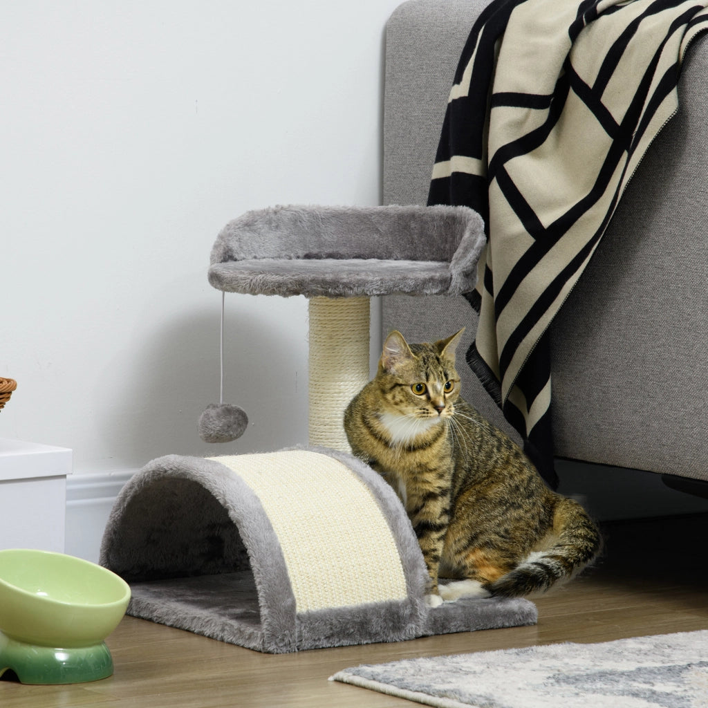 Casetta per Gatti con Poste e Piattaforme ¨C Zephmum ¨C Grigio 35.5x37x46 cm