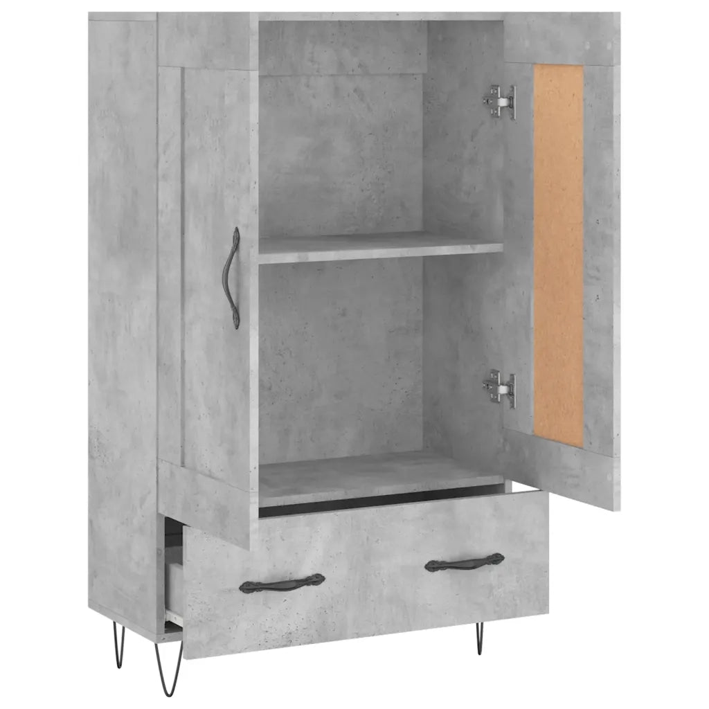 Credenza Grigio Cemento 69,5x31x115 cm in Legno Multistrato 830320