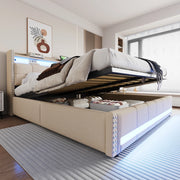 letto imbottito lino beige 180 x 200 cm