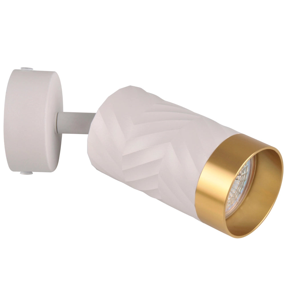 Faretto parete/soffitto Polux ARRAS bianco oro GU10 orientabile