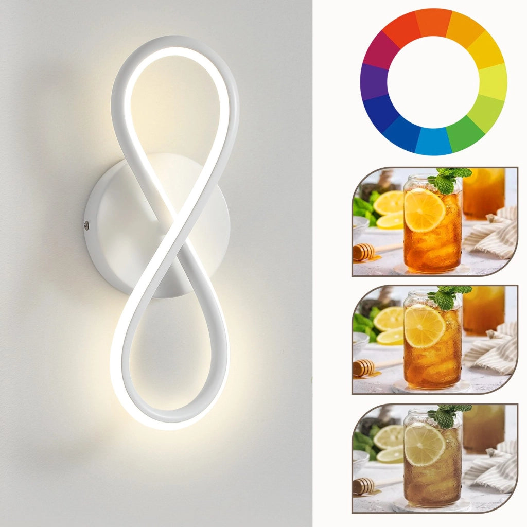 ZMH Moderna lampada da parete a LED da 7W con 8 forme per interni per scale e camera da letto