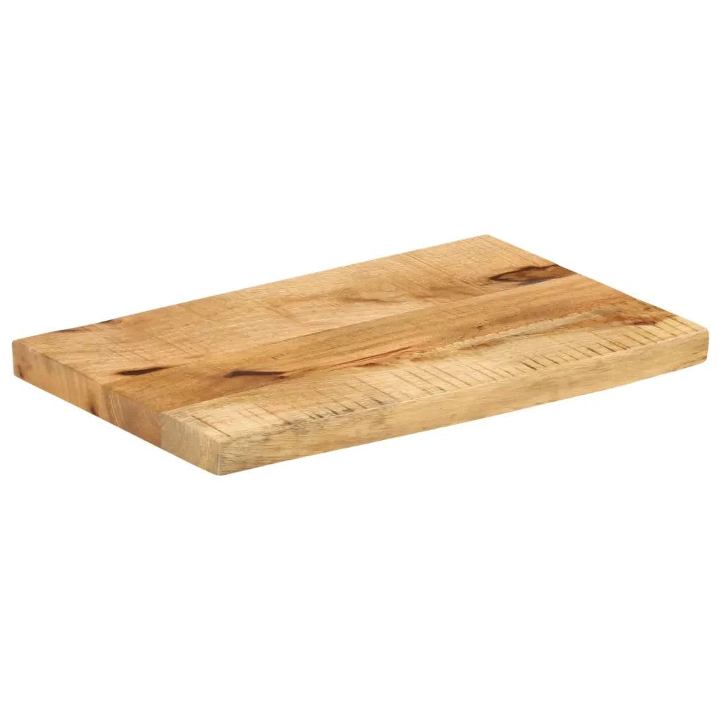 Piano Tavolo | Superficie Tavolo | Piano Scrivania 40x30x3,8 cm Bordi Vivi Legno di Mango Grezzo
