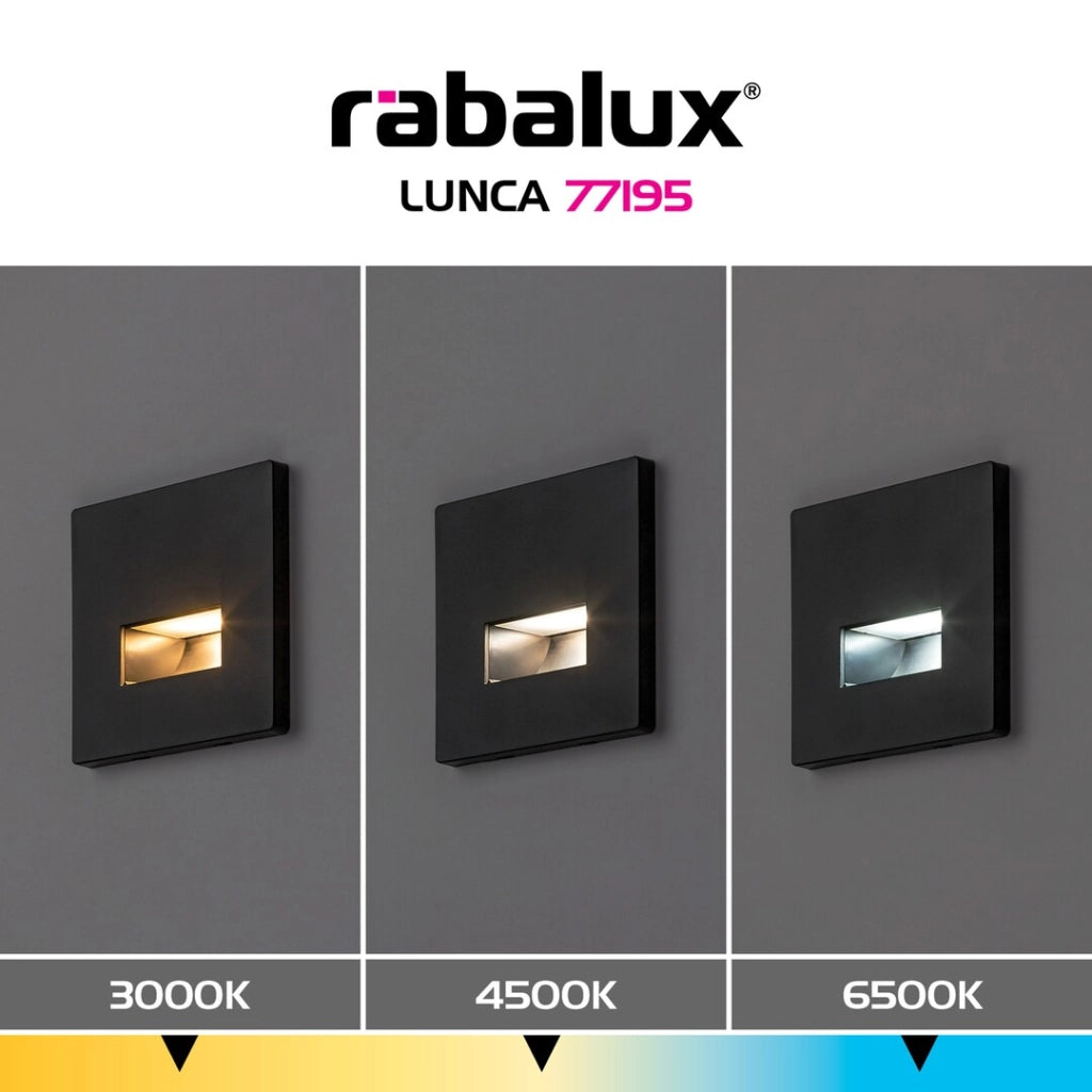 Faretto da incasso scala LED 1W nero Lunca Rabalux