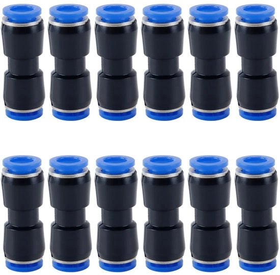 12 pezzi riduttore pneumatico da 8 mm a 10 mm con rapida serratura
