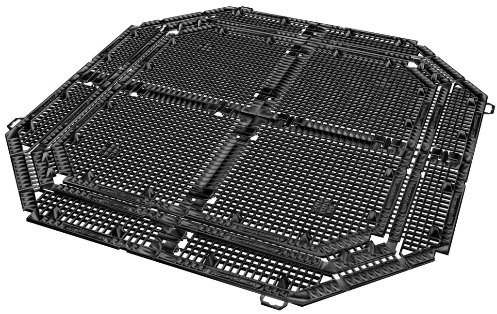 Griglia di Fondo per Compostiera da Giardino 80x80 cm in Plastica Nera