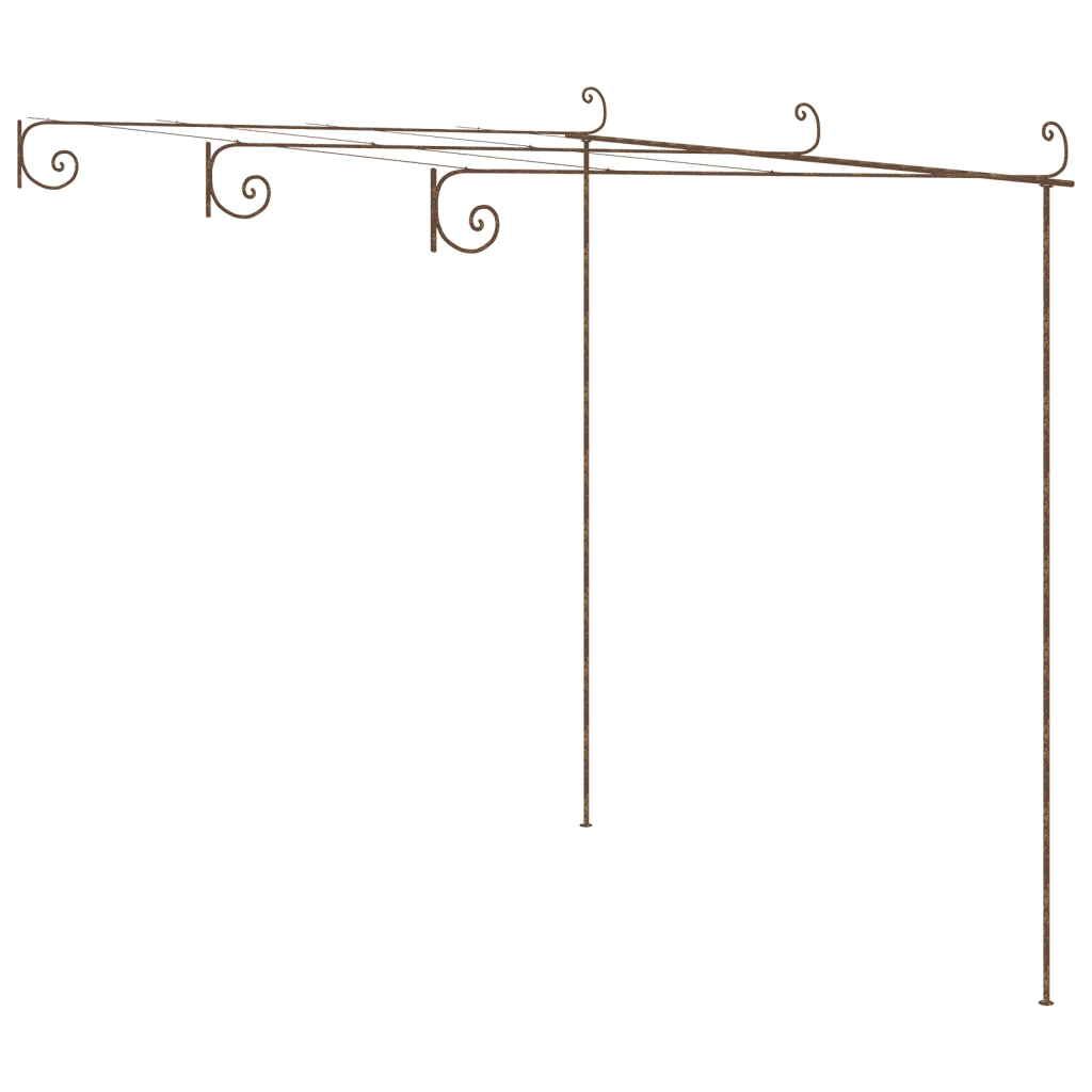 Pergolato da Giardino Marrone Anticato 3x3x2,5 m in Ferro 313997