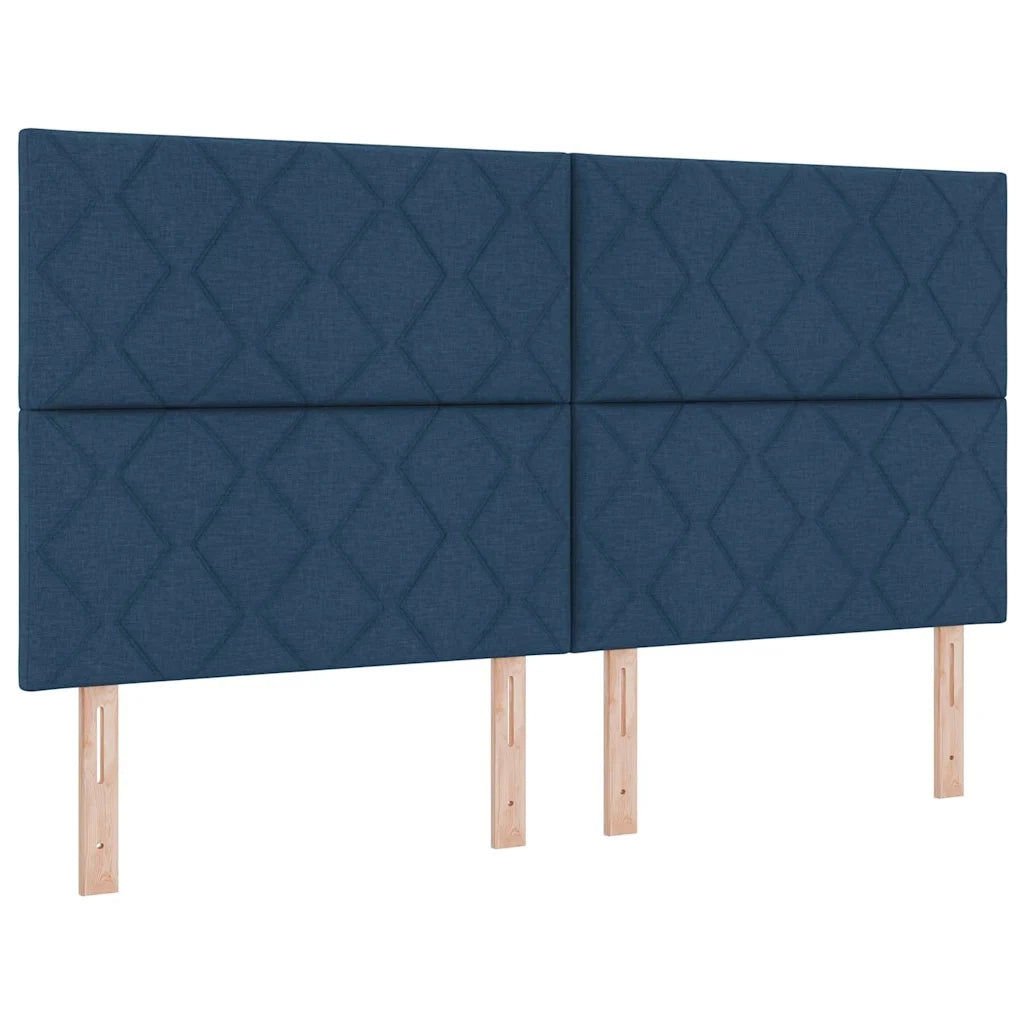 Letto a molle con testiera Blu 180 x 200 cm Tessuto 3339720