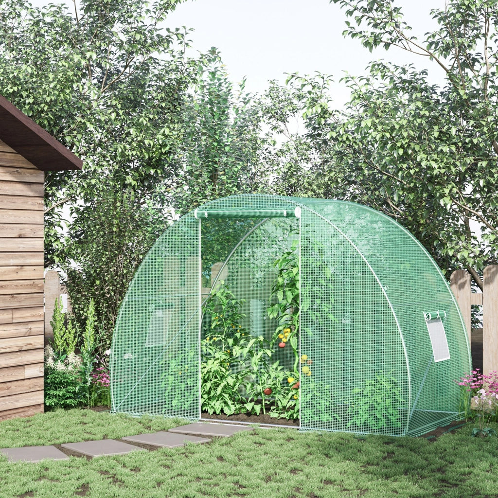 Serra da Giardino in Acciaio con Finestre ¨C Minimal ¨C Verde 1.5x3x2m