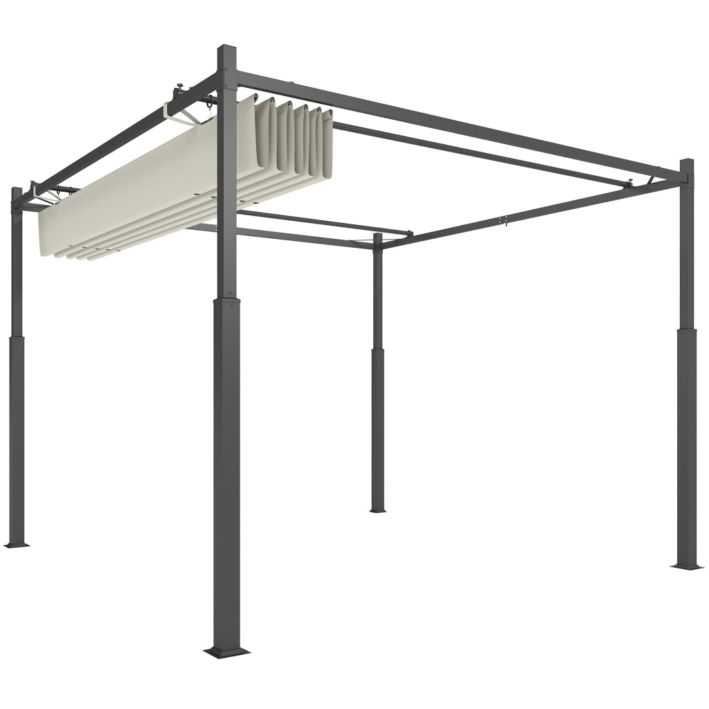 Pergola da giardino ¨C Minimal ¨C 3x3 m, crema, metallo