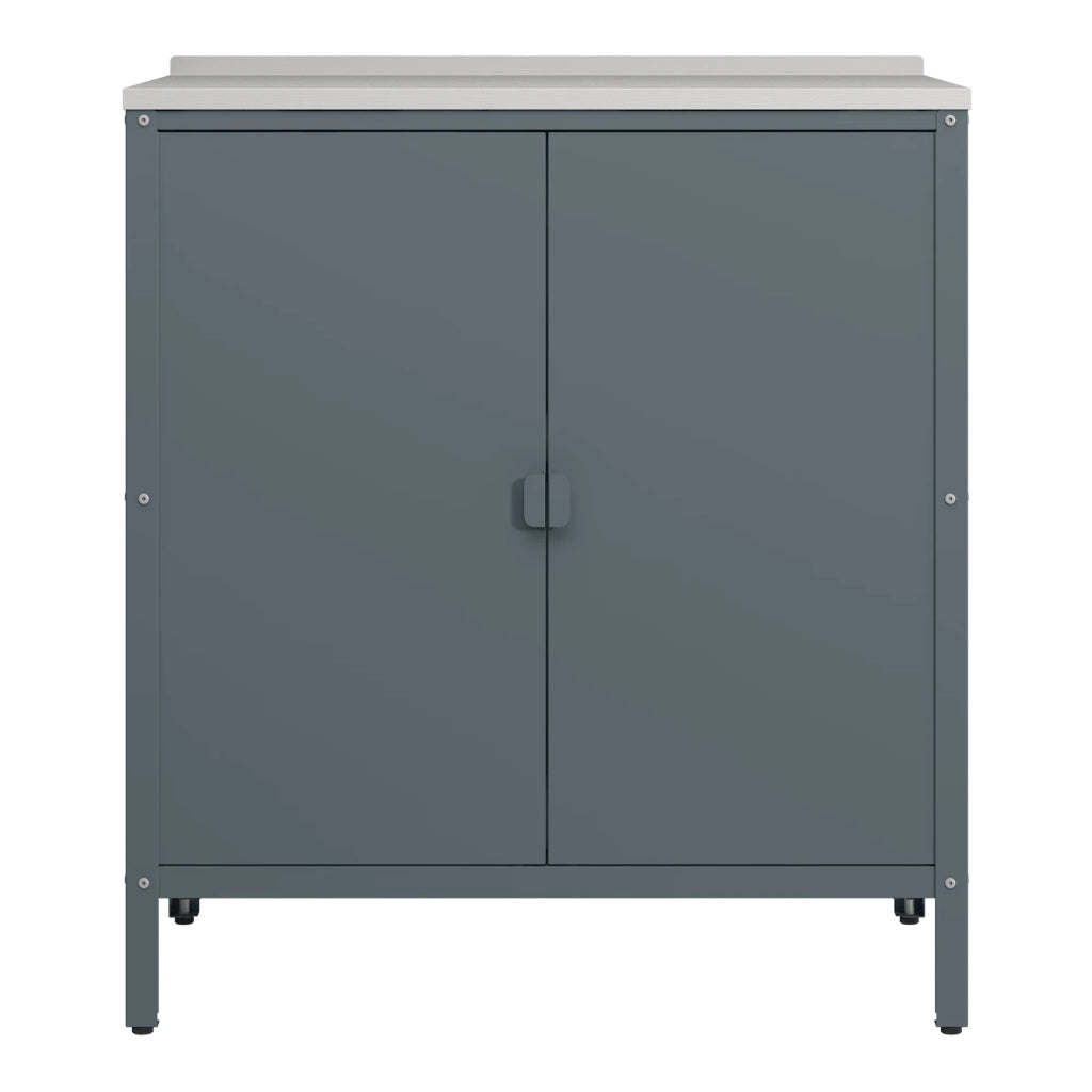 Mobiletto/scaffale da giardino 92 x 80 x 50 cm acciaio laccato grigio opaco 03_0008880