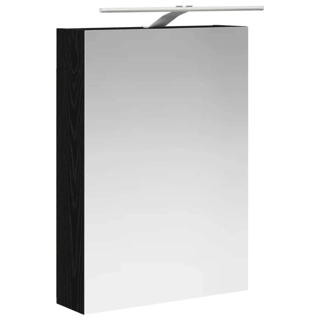 Set di mobili per il bagno 5 pz Rovere Nero 3406832