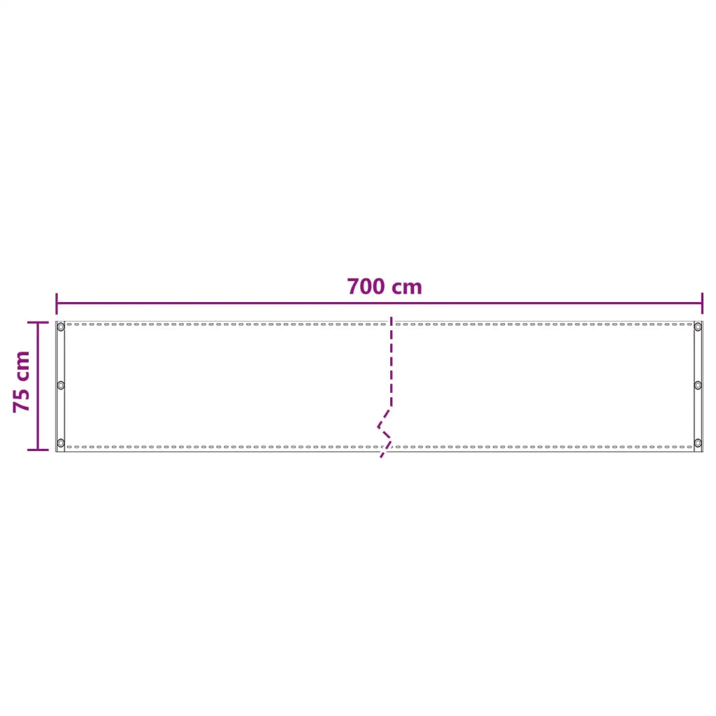 Schermo da balcone Bianco 75 x 700 cm HDPE e alluminio 4002880