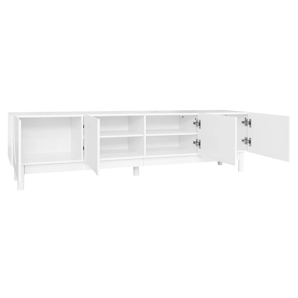 Lowboard bianco in MDF e truciolare lungo 169 cm