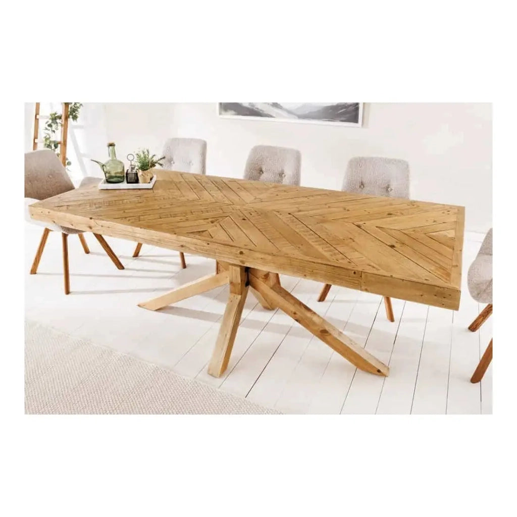 Table LOVARK – Rettangolare 160 cm – Legno massiccio di pino – Stile rustico