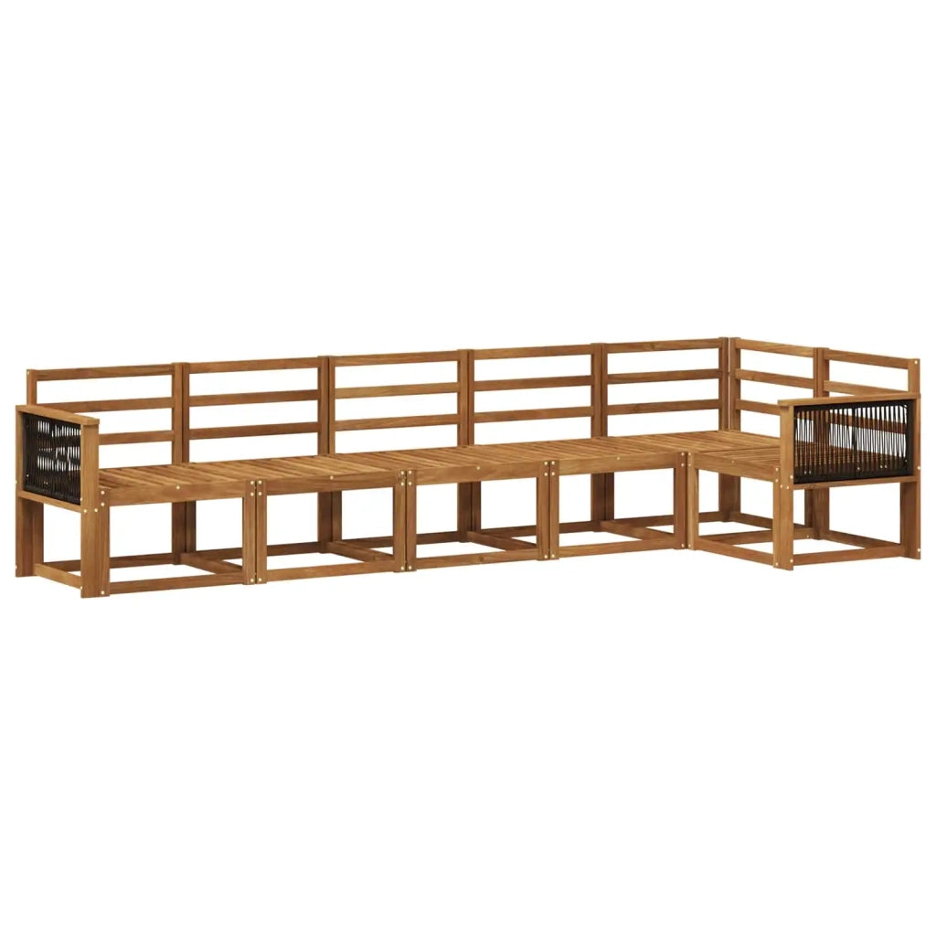 Set di divani da esterno 6 pcs Naturale