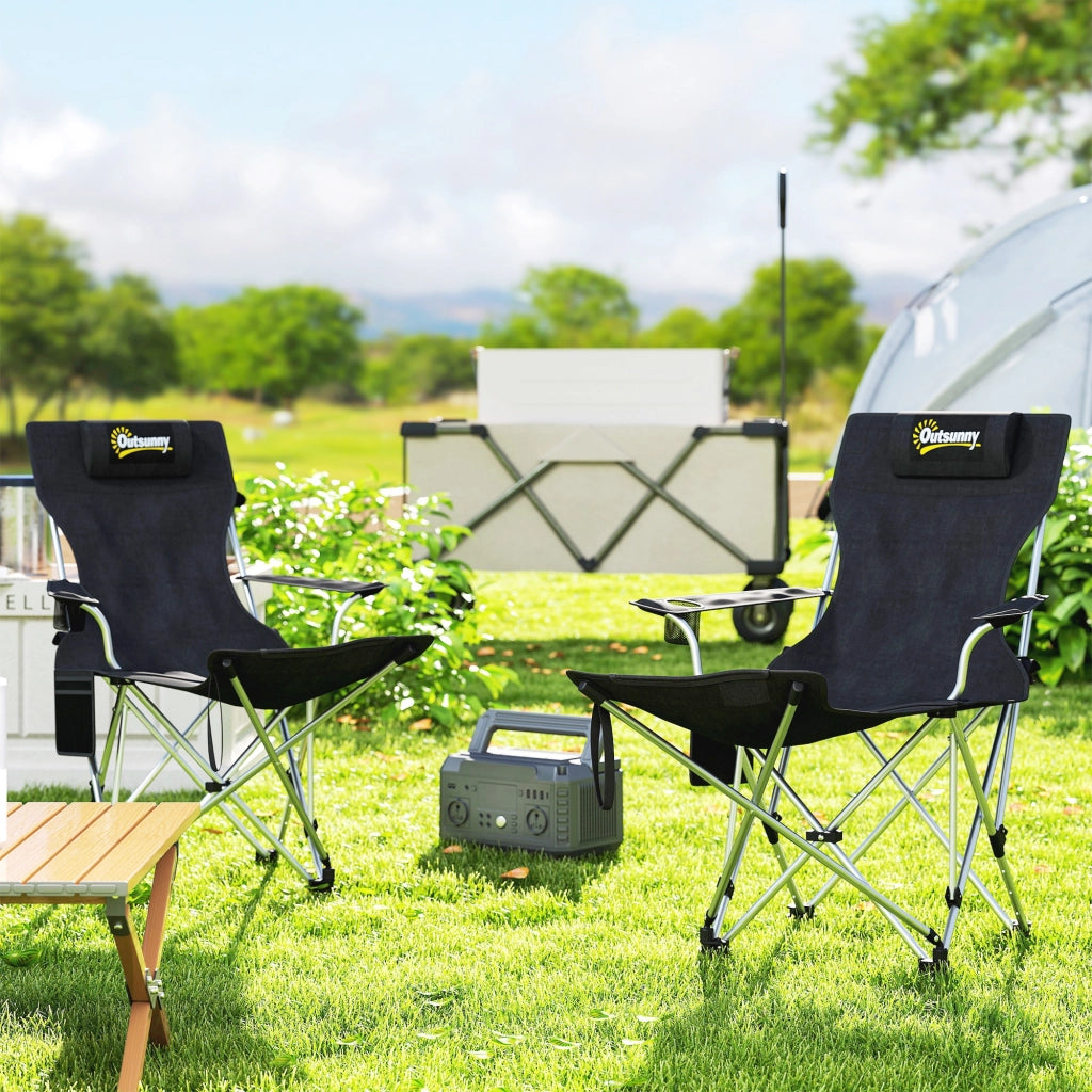 Sedia da campeggio pieghevole 2 pezzi ¨C Minimal ¨C nero