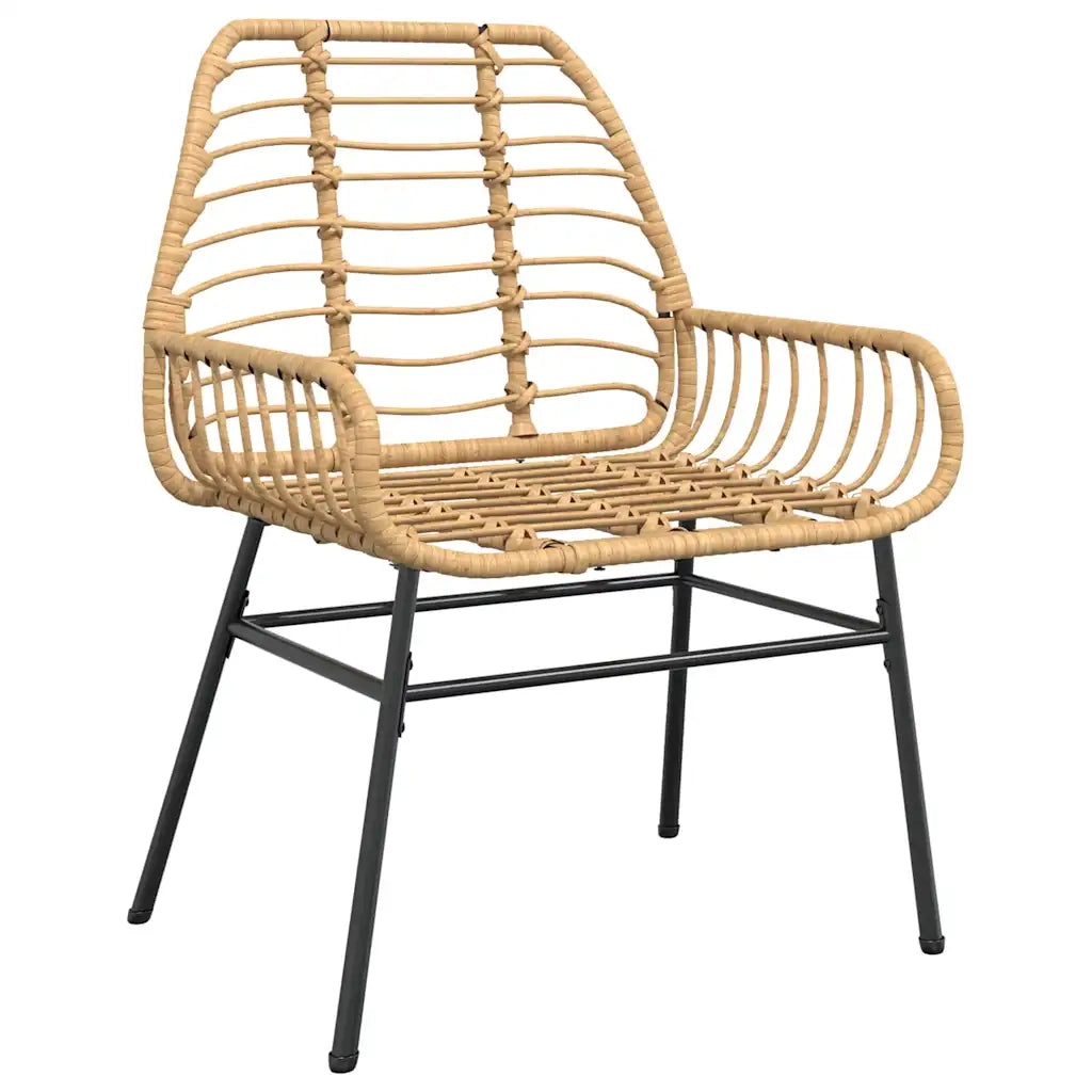 Set da Pranzo da Giardino 5pz Polyrattan Vetro 3334544