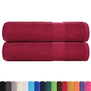 Asciugamani da Doccia FROGN 2 pz | Teli per bagno Bordeaux 70x140 cm 360 g/m2