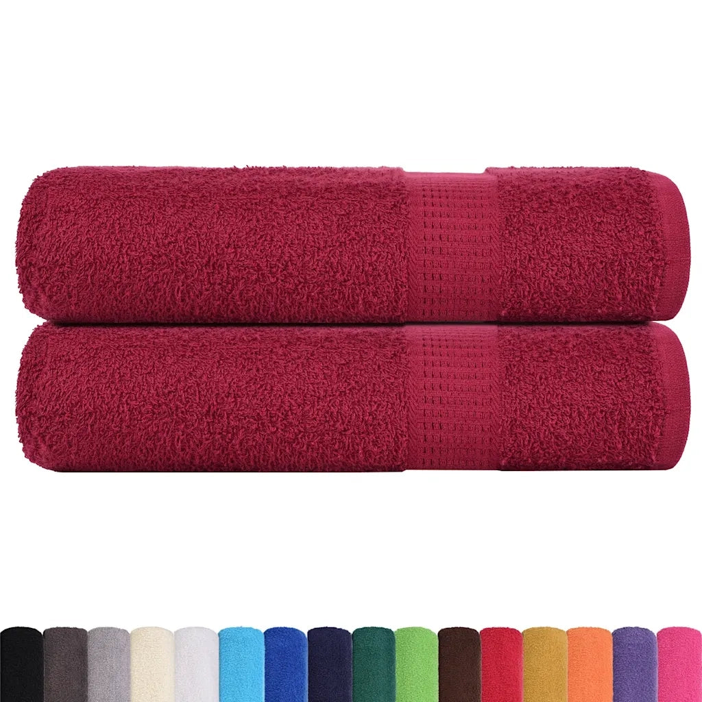 Asciugamani da Doccia FROGN 2 pz | Teli per bagno Bordeaux 70x140 cm 360 g/m2
