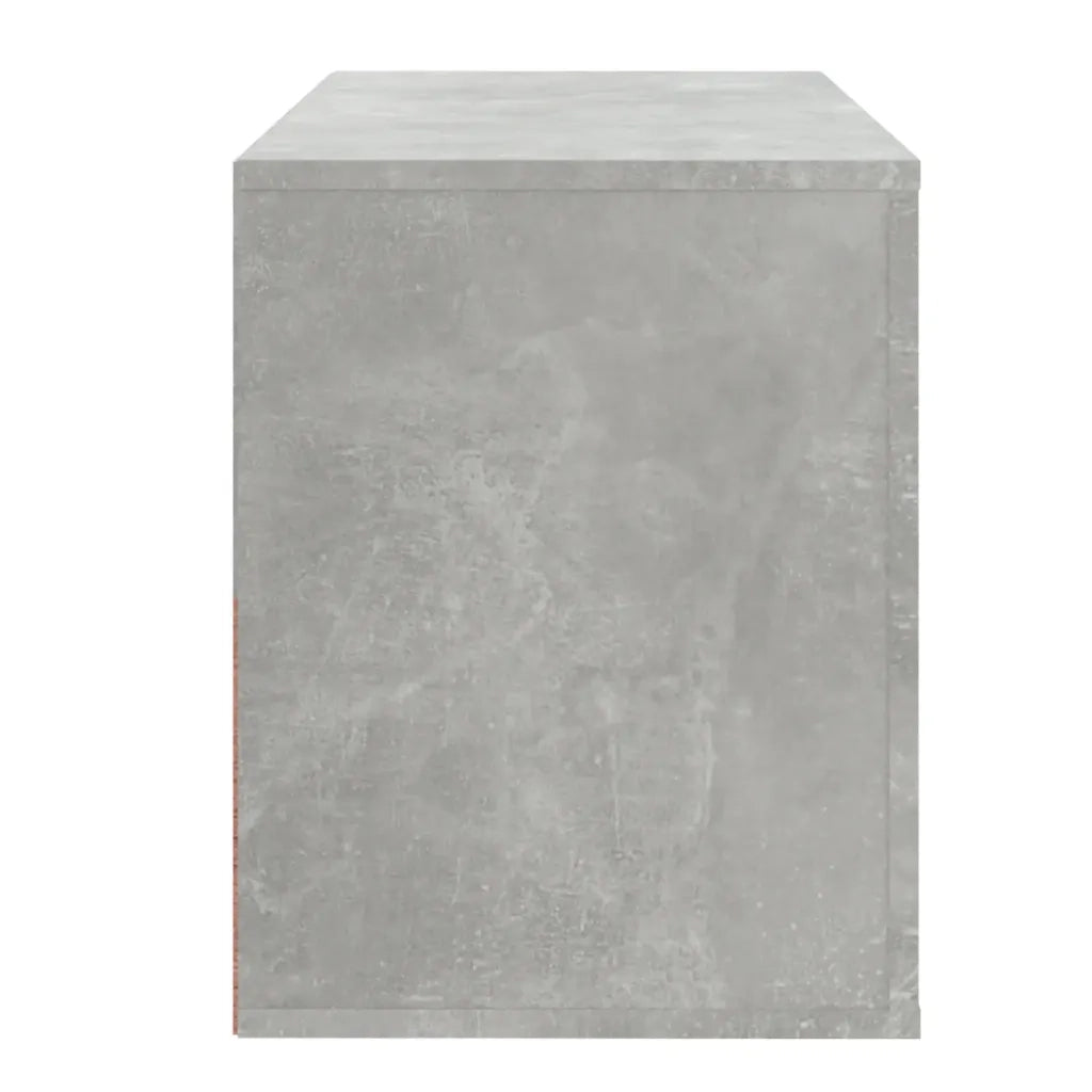 Scarpiera-Scaffale per scarpe Grigio Cemento 80x35x45 cm in Legno Multistrato