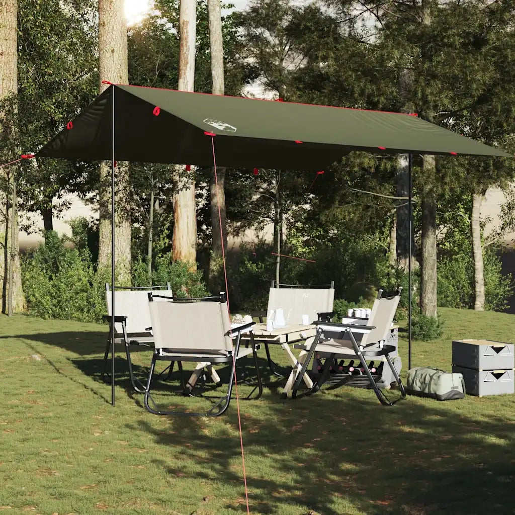 Telone da campeggio | Tenda da campo Verde Oliva 366x306 cm Impermeabile