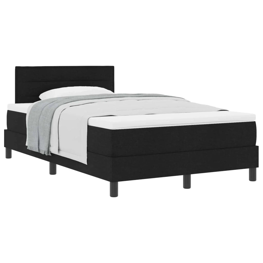 Letto a molle con testiera Nero 120 x 190 cm Tessuto 3338596