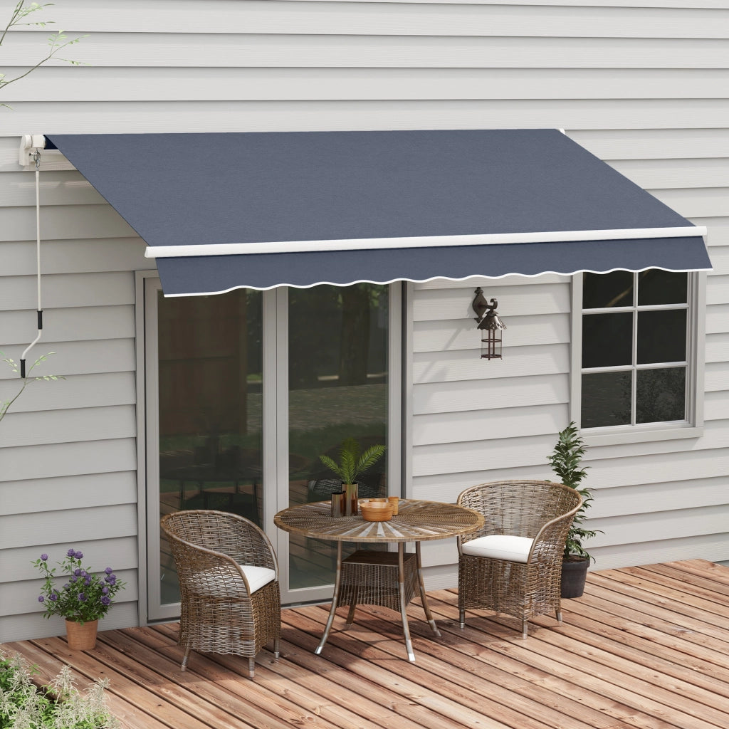 Tenda da Sole per Esterno a Bracci Avvolgibile ¨C Minimal ¨C Grigio 360x250 cm