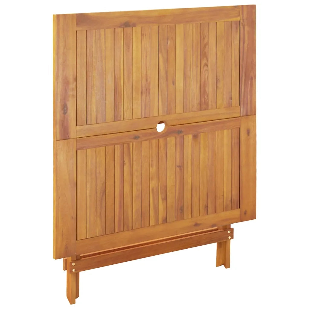 Set Pranzo da Giardino 5pz | Set Salotto da Giardino Crema in Tessuto e Legno Massello