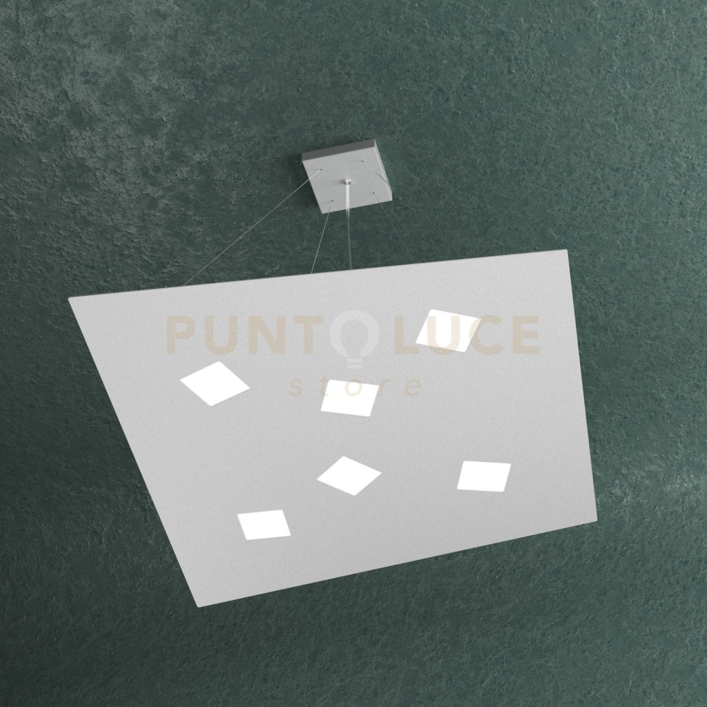 NOTE SOSPENSIONE 6+2 LUCI BIEMISSIONE LUCI GRIGIO 1140-S6+2-GR