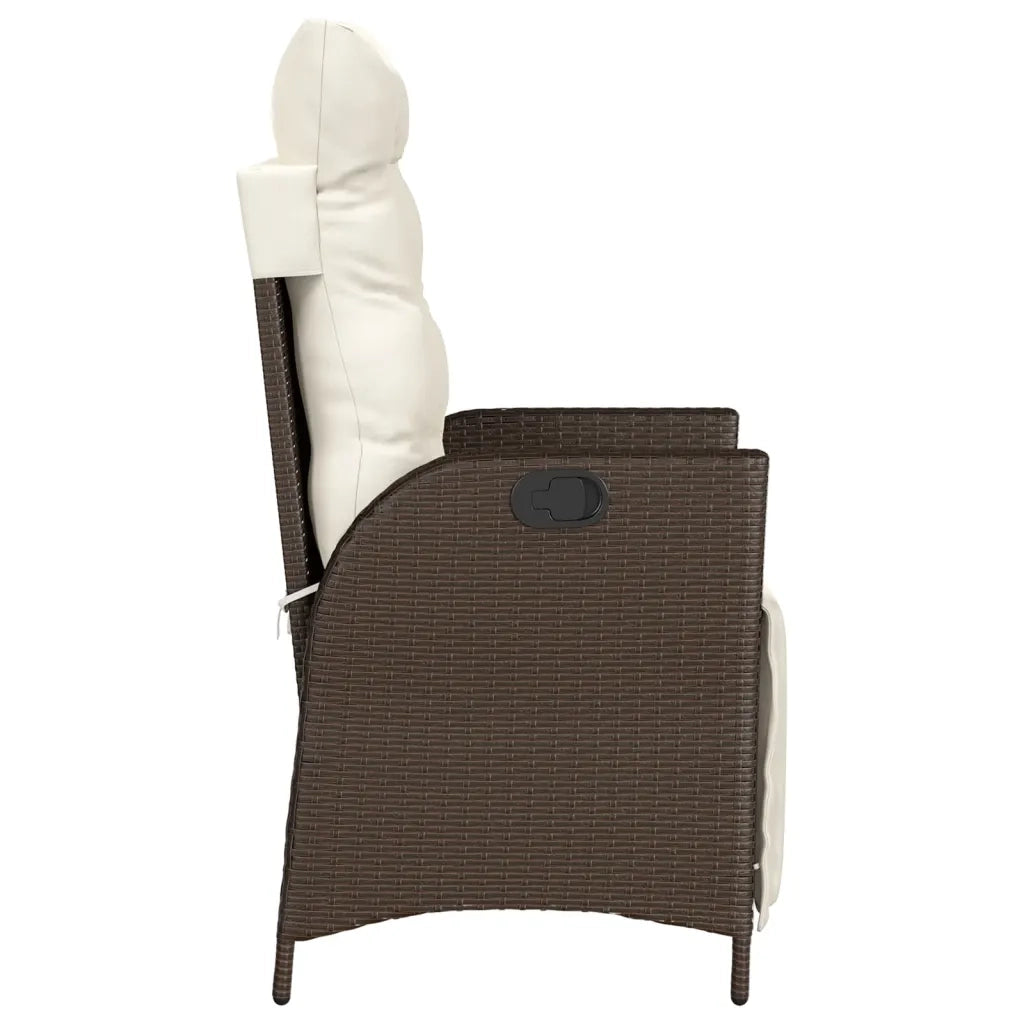 Set Bistrò 3 pz con Cuscini Marrone in Polyrattan 365298