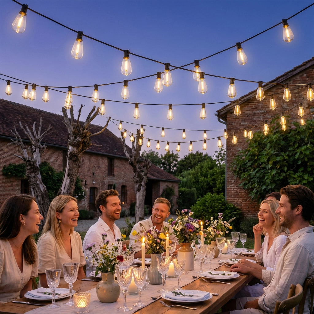 Luci a LED per tende ¨C Minimal ¨C 50 LED, 18 m, IP44, grigio