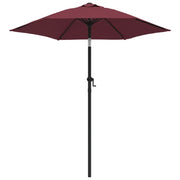 Ombrello | Parasolne Rosso Borgogna 200x224 cm in Alluminio