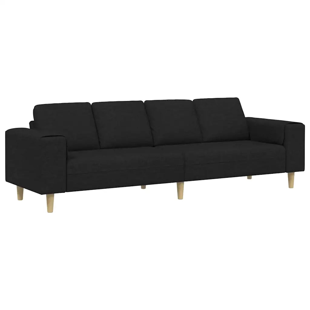 Divano per Soggiorno Nero 250 x 77 x 76 cm Poliestere 3335083
